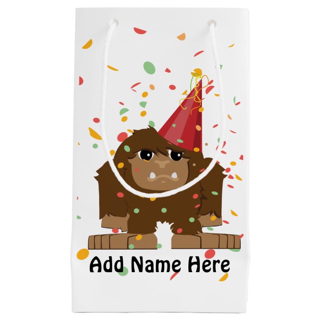 Petit Sac Cadeau Parti Confetti Sasquatch Bigfoot (Devant)