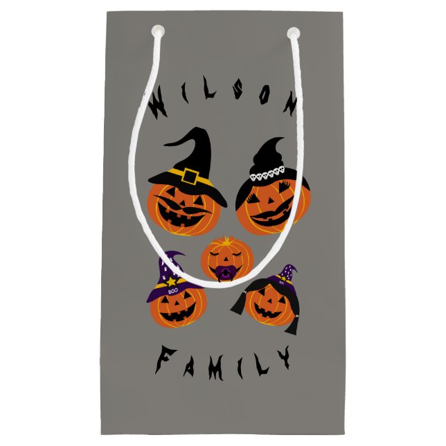 Petit Sac Cadeau Parti Halloween Jack-o'-lantern (Devant)