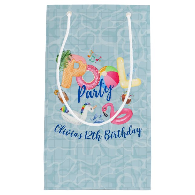 Petit Sac Cadeau Partie du pool (Devant)