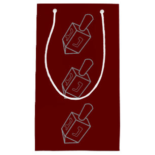 Petit Sac Cadeau Parties scintillant Dreidel Hanoukka