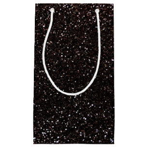 Petit Sac Cadeau Parties scintillantes noires