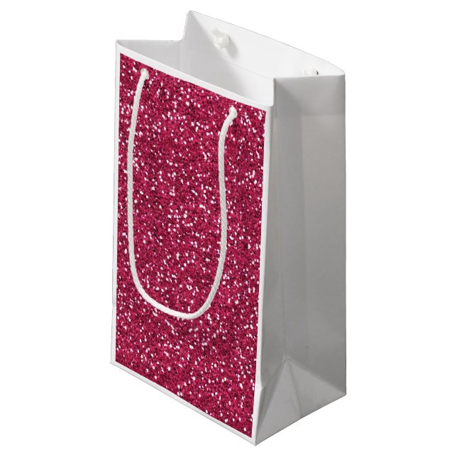 Petit Sac Cadeau Parties scintillantes roses élégantes (Devant Angle)
