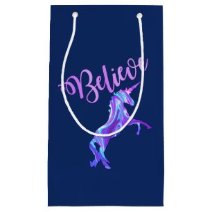 Petit Sac Cadeau Pastel Rainbow Believe Unicorn