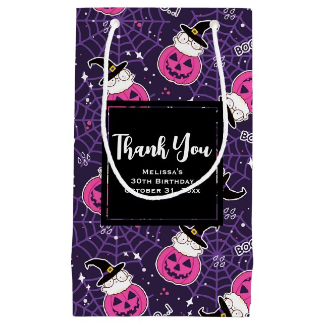 Petit Sac Cadeau Patters de Cute Cats et Pumkins (Devant)