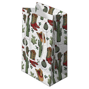 Petit Sac Cadeau Pays Noël rouge et vert