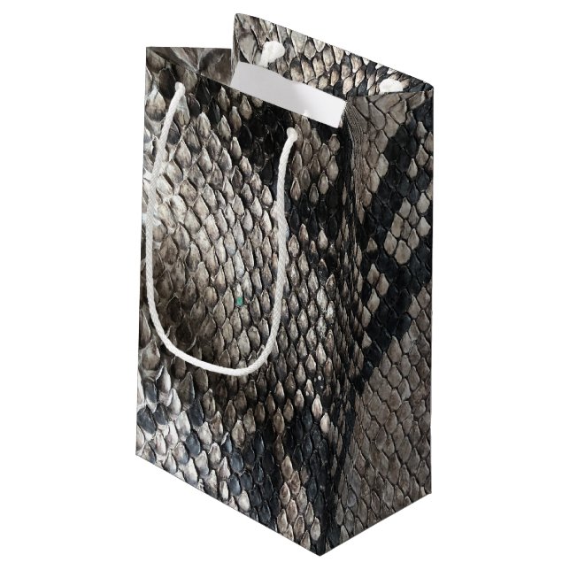 Petit Sac Cadeau Peau de Serpent Python de luxe - Rich Elegant Mode (Dos Angle)