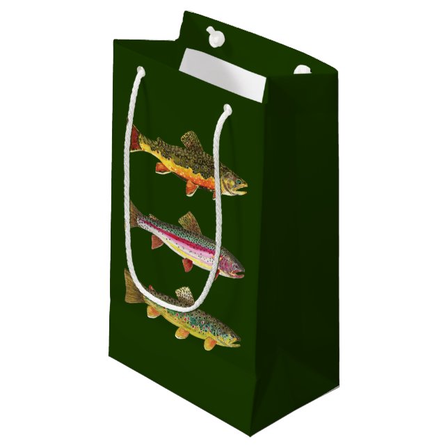 Petit Sac Cadeau Pêche à la truite (Devant Angle)