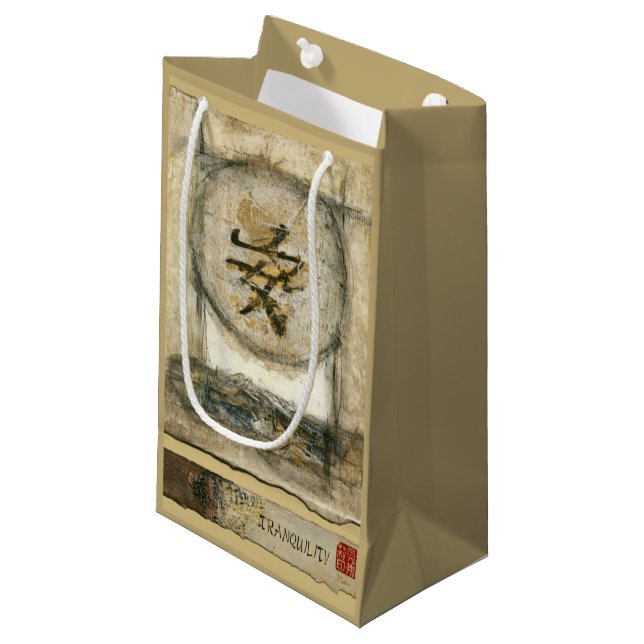 Petit Sac Cadeau Peinture chinoise de tranquilité par Mauro (Devant Angle)