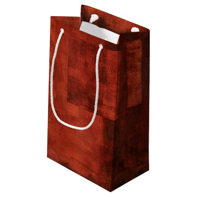 Petit Sac Cadeau Peinture de Crimson profonde avec formes géométriq (Dos Angle)