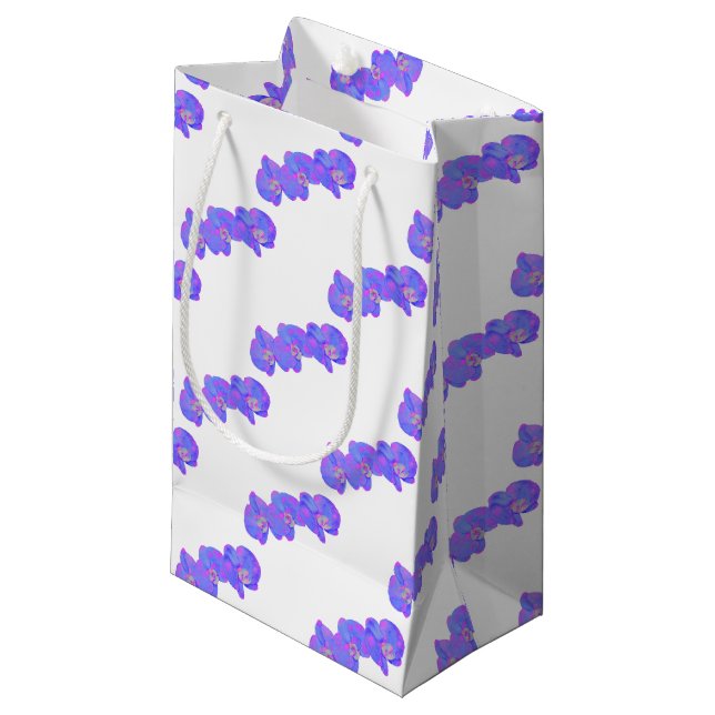 Petit Sac Cadeau Peinture d'orchidée violette violette (Devant Angle)