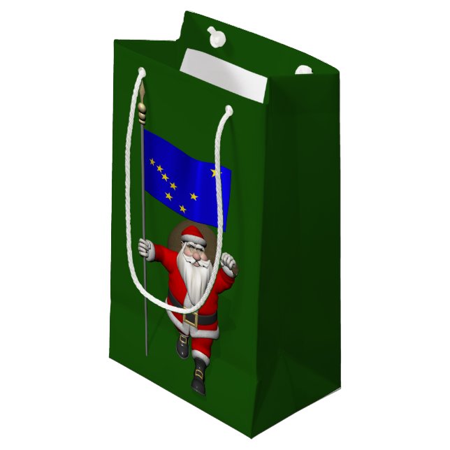Petit Sac Cadeau Père Noël Avec Drapeau De L'Alaska (Devant Angle)
