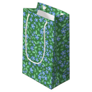 Petit Sac Cadeau Périodes bleues vives personnalisées sur fleurs ve
