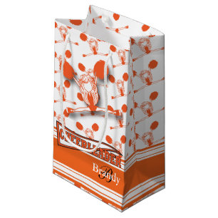 Petit Sac Cadeau Personnaliser Orange Pom-pom girl -