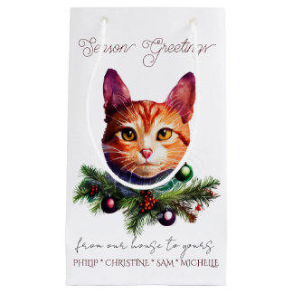 Petit Sac Cadeau Personnalité de Cute Orange Cat