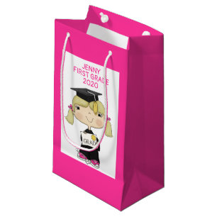Petit Sac Cadeau Petite fille diplômée Cheveux blond