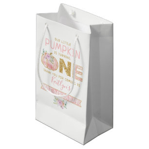Petit Sac Cadeau Petites filles Citrouilles 1er anniversaire