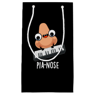Petit Sac Cadeau Pianose Funny Piano Nose Pun Dark BG
