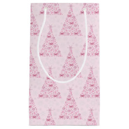 Petit Sac Cadeau Pink Christmas Tree