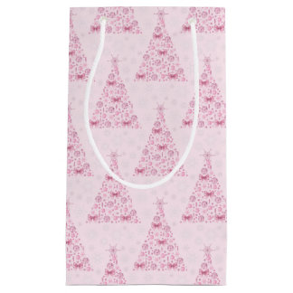 Petit Sac Cadeau Pink Christmas Tree