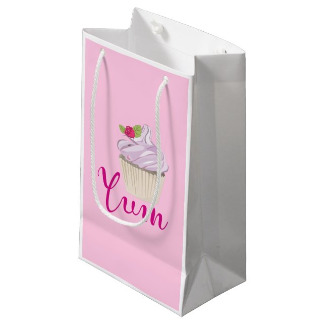Petit Sac Cadeau Pink Frosted Cupcake Yum! (Devant Angle)