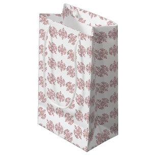 Petit Sac Cadeau Pink Rose Gold Snowflake Winter Sweet 16