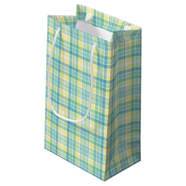 Petit Sac Cadeau Plaid en pastel (Dos Angle)
