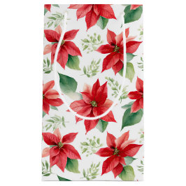 Petit Sac Cadeau Poinsettas