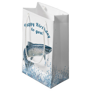 Petit Sac Cadeau Poisson Qui Saute De L'Eau Anniversaire
