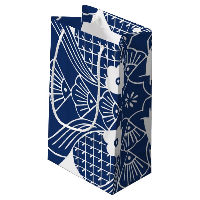 Petit Sac Cadeau Poisson sous-marin avec Arrière - plan bleu (Dos Angle)