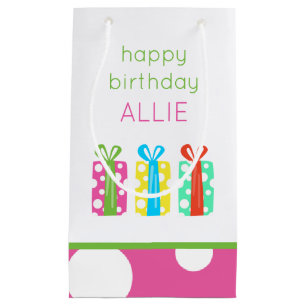 Petit Sac Cadeau Polka Dot présente Anniversaire Cadeau Personnalis
