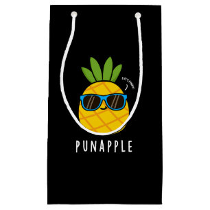 Petit Sac Cadeau Pomme à pistolet Funny Fruit Pun ananas Dark BG