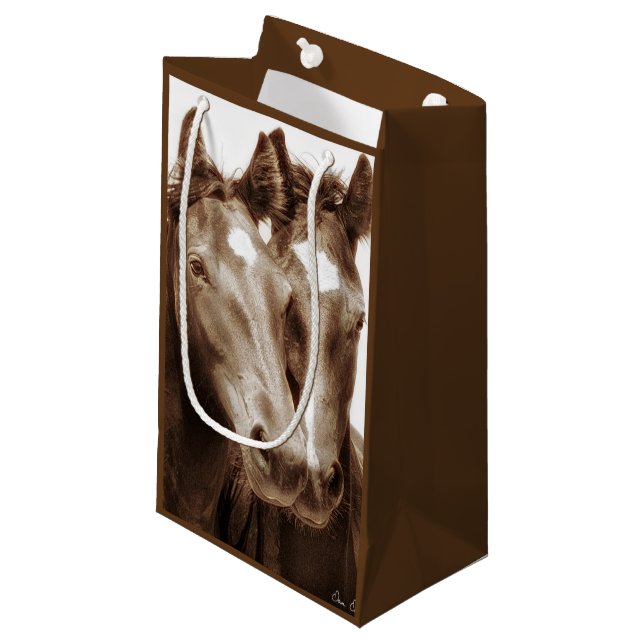Petit Sac Cadeau Portrait de cheval III (Devant Angle)