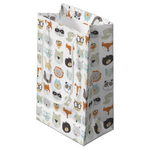 Petit Sac Cadeau Portraits animaux mignons amicaux des visages  