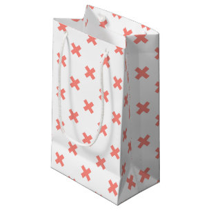Petit Sac Cadeau Poser les points de croix sur blanc