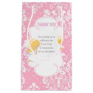 Petit Sac Cadeau Première Communion Blonde cheveux fille Merci