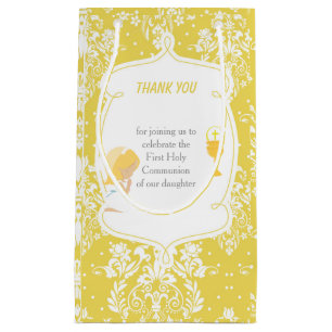 Petit Sac Cadeau Première Communion Blonde cheveux fille Merci