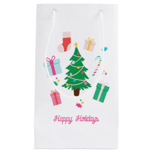 Petit Sac Cadeau Préppy Noël Arbre Cadeau Bonbon Stocking