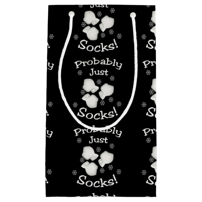 Petit Sac Cadeau Probablement Juste Des Chaussettes (Devant)