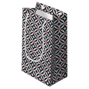 Petit Sac Cadeau Profil sous convention astérisque géométrique