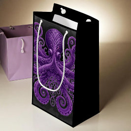 Petit Sac Cadeau Purple Octopus Victorian Steampunk Kraken