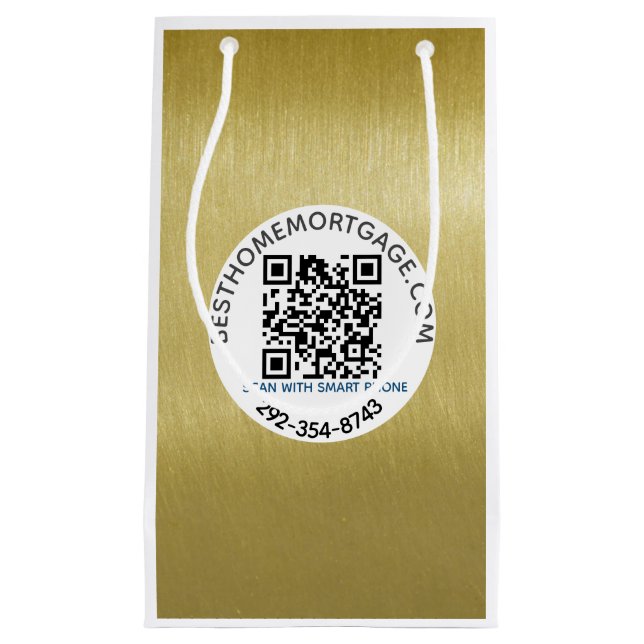 Petit Sac Cadeau QR Code Realtor Mortgage Company (Devant)