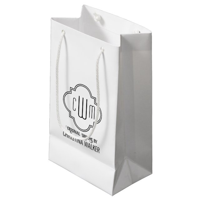 Petit Sac Cadeau Quatrefoil marocain 3 Emballage commercial initial (Devant Angle)