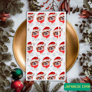 Petit Sac Cadeau Race de chien Japonais Chin Étoiles de Noël