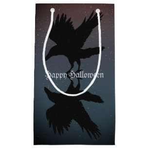 Petit Sac Cadeau Ravens Birds Night Starry Sky Grunge