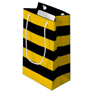 Petit Sac Cadeau Rayures d'abeille