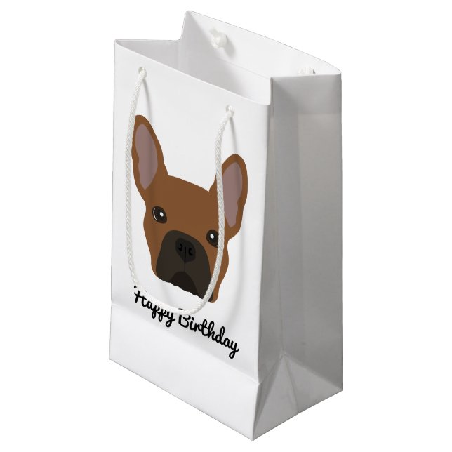 Petit Sac Cadeau Red Fawn French Bulldog (Devant Angle)