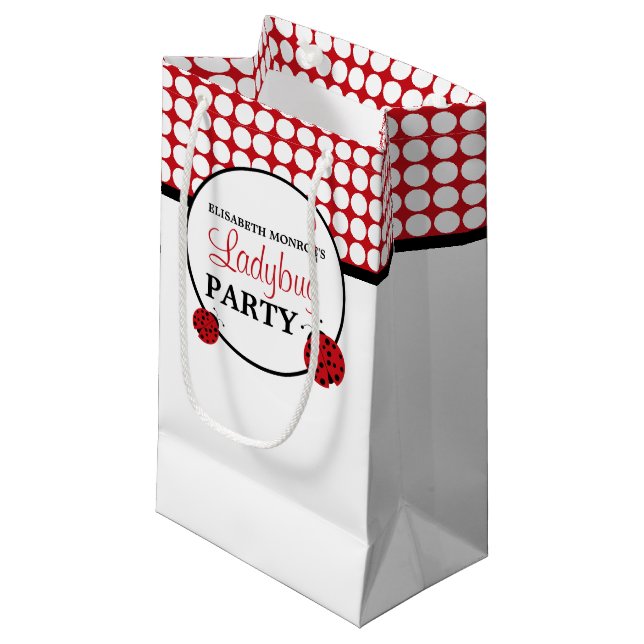 Petit Sac Cadeau Red Ladybug, fête d'anniversaire des enfants (Devant Angle)