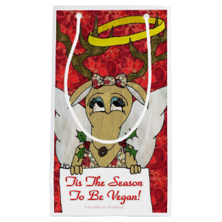 Petit Sac Cadeau Reindeer Angel C'est la saison d'être Vegan