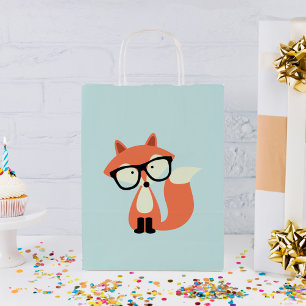 Petit Sac Cadeau Renard rouge Hipster