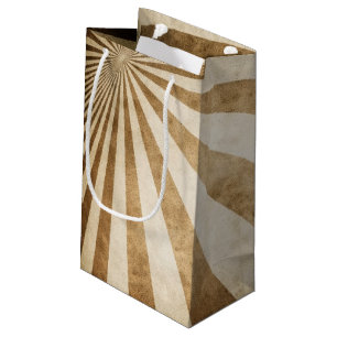 Petit Sac Cadeau Rétro arrière - plan de motif de rayure